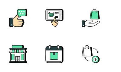 Comercio electrónico y compras Icon Pack