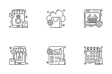 Comercio electrónico y compras Paquete de Iconos