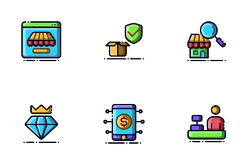 Comercio electrónico Icon Pack