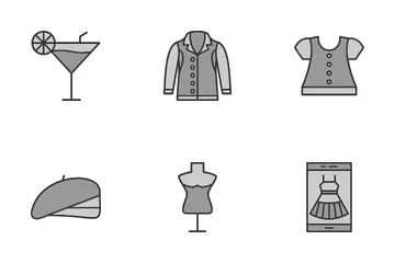 Comercio electrónico de moda Icon Pack
