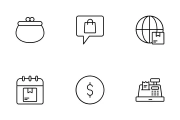 Comercio electrónico y tienda en línea Icon Pack
