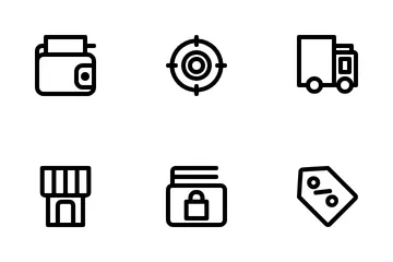 Comércio eletrônico Pacote de Ícones