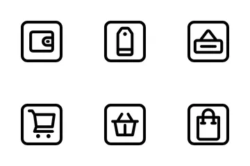 Comércio eletrônico e compras Pacote de Ícones