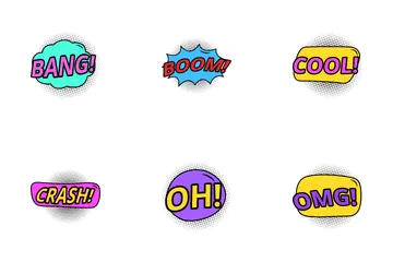 Comic Bubble Speech Icon Pack