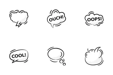 Comic Speech Bubbles Icon Pack