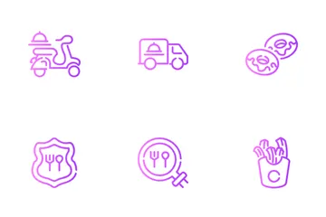 Comida a domicilio Icon Pack