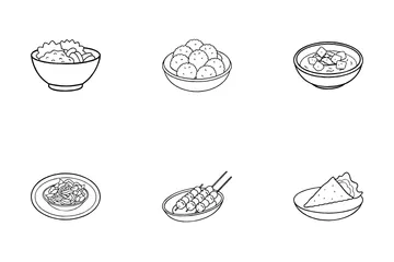 Comida asiática Icon Pack