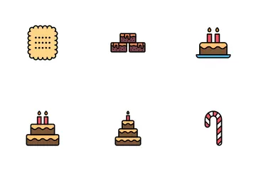 Alimentos e doces Pacote de Ícones