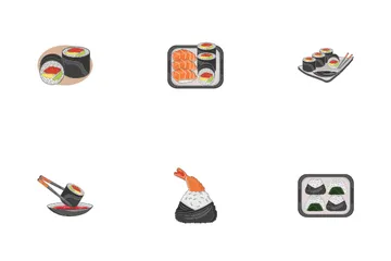 Comida japonesa Paquete de Iconos