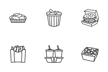 Comida para viagem Icon Pack