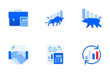 Commerce d'argent et investissement Icon Pack