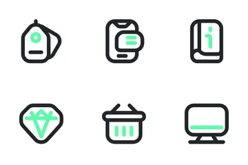 Commerce électronique Icon Pack