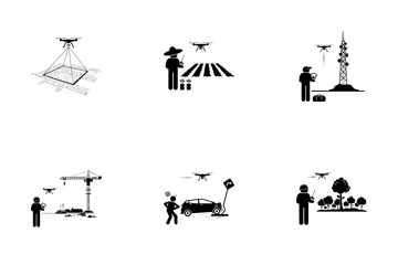 Commercial Drone Icon Pack