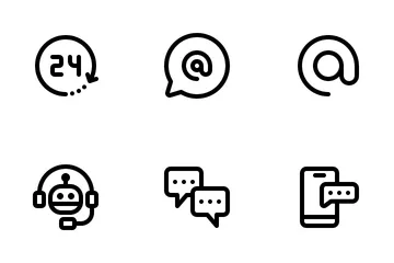 Communication And Contact Us Icon Pack