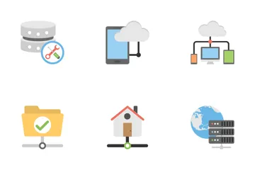 Communication And Networking Flat Icons 2 Icon Pack