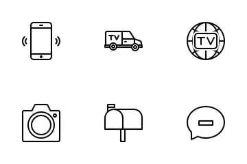 Communication And Television Icon Pack