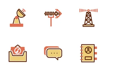 Communication et technologie Icon Pack