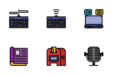 Communication et technologie Icon Pack