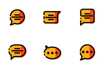 Communication Filled Outline Icon Pack