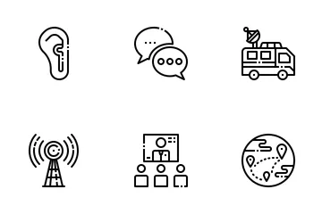 Communication Outline Icon Pack