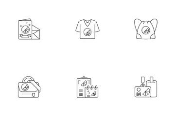 Company Branding Materials Icon Pack