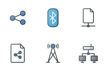 Rede e compartilhamento Pacote de Ícones