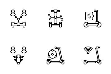 Compartilhamento de scooters Pacote de Ícones
