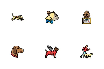 Raça de competição de cães Pacote de Ícones