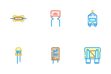 Component Electronic Chip Icon Pack