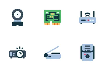 Componente de computadora Paquete de Iconos