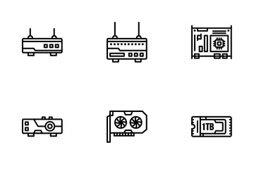 Componentes de la computadora Paquete de Iconos