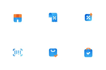 Compras e comércio eletrônico Icon Pack