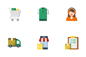 Las compras en línea Paquete de Iconos