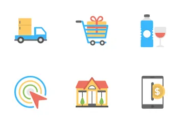 Compras y comercio 5 Paquete de Iconos