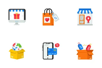 Compras y comercio electrónico Paquete de Iconos