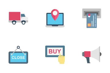 Compras y comercio electrónico Paquete de Iconos