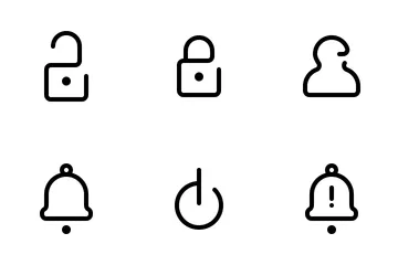 Sécurité / Compte / Alarme 2.0 (espace) Pack d'Icônes