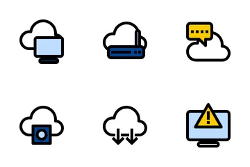 Computação em nuvem 2 Pacote de Ícones