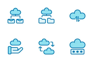 Computação em nuvem Pacote de Ícones