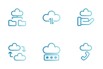 Computação em nuvem Pacote de Ícones