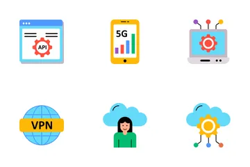 Computação em nuvem Pacote de Ícones