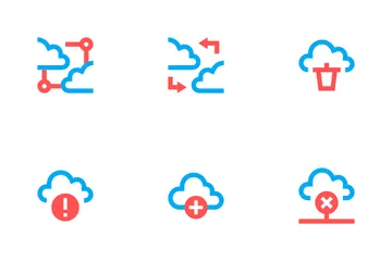 Computação em nuvem Pacote de Ícones