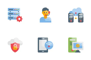 Computação em nuvem Pacote de Ícones