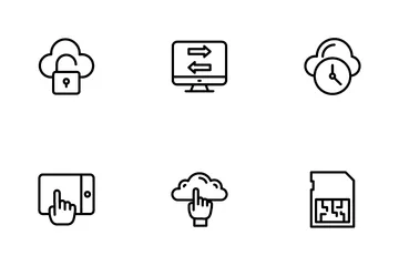 Rede e computação em nuvem Pacote de Ícones