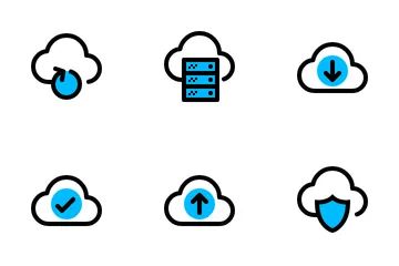 Computación en la nube 1 Paquete de Iconos