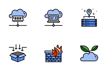 Computación en la nube Icon Pack