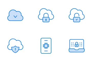 Computación en la nube Paquete de Iconos