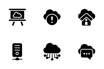 Computación en la nube Paquete de Iconos