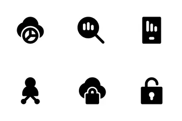 Computación en la nube Paquete de Iconos