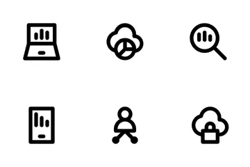 Computación en la nube Paquete de Iconos